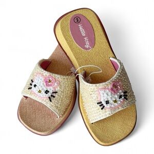 Hello Kitty Sanrio Buster Brown Vintage Beaded Slide Sandals - New in Box